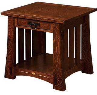 Fusion Designs Living Room Castlebrook Solid Wood End Table 480956